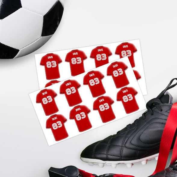 Etiquetas de Camisa de Fútbol