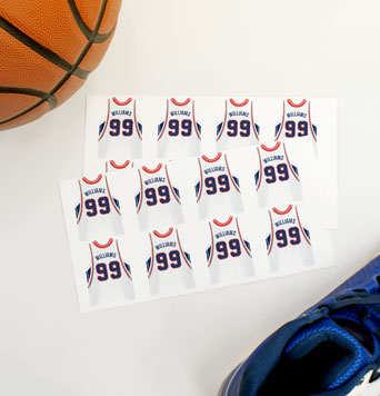 Basketball Jersey Labels